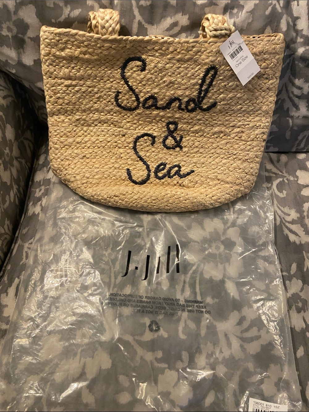 JJill  Sand and Sea Beach Tote NWT Tassel still wrapped .